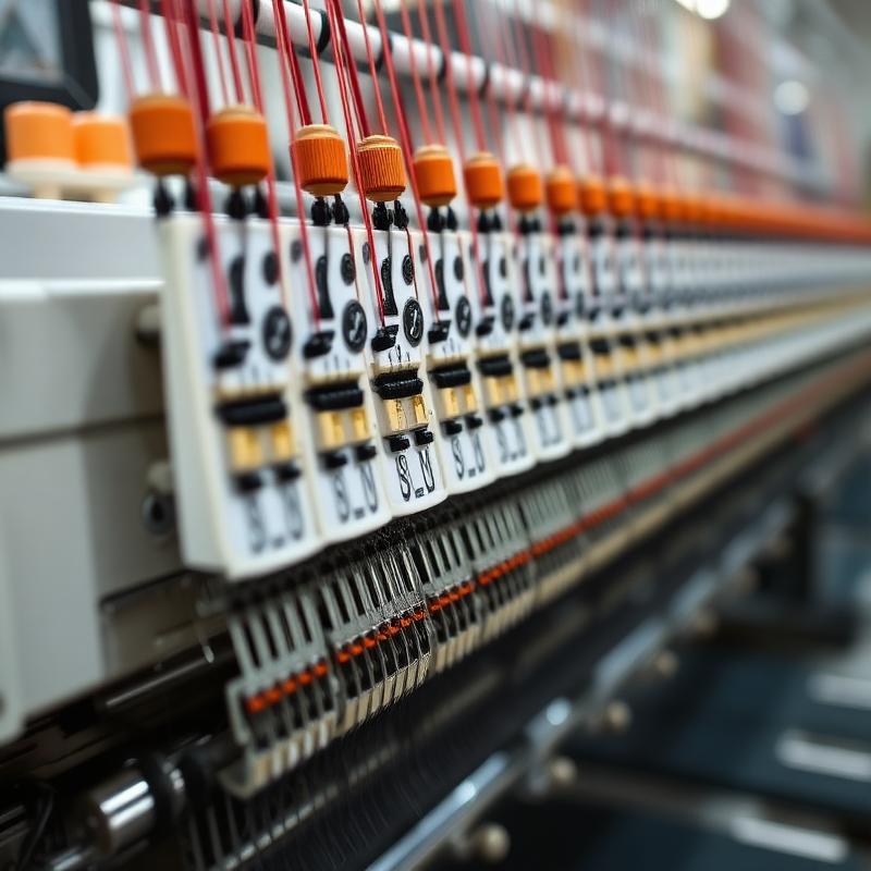 Computerized embroidery machine at work